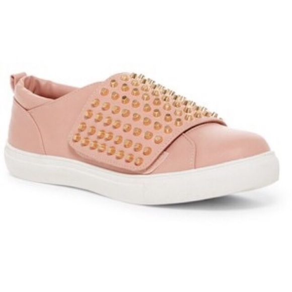 Liliana Dusty Pink Stud Sneakers - Picture 2 of 8
